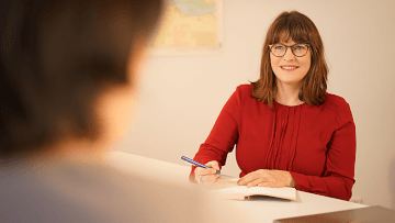 Nicole ist das Gesicht der Sprachschule in Mainz